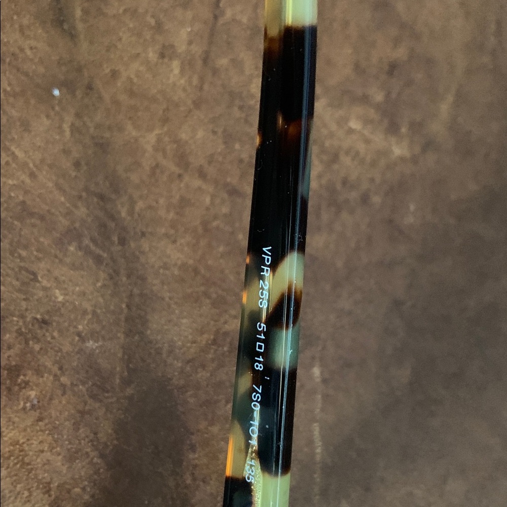 Prada Tortoise Pattern Round Frame Glasses - Brow… - image 3